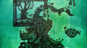 PREVIA - EN LA PROFUNDIDAD DE UN SUEÑO - SERIE EVOLUCIÓN - MIXTA SOBRE LIENZO - 70X70CM - 2013